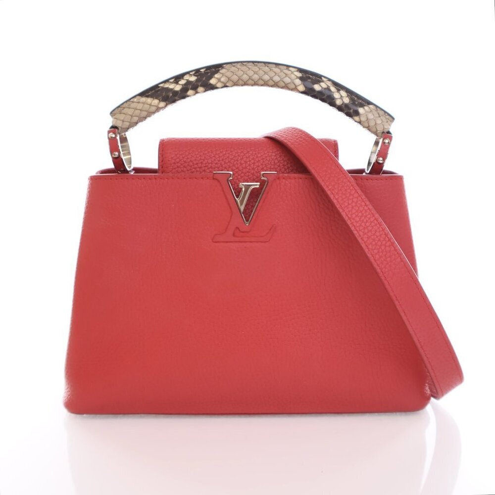 Louis Vuitton Python-Trimmed Taurillon Capucines … - image 1